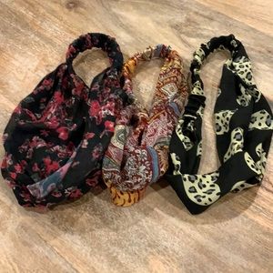 Women's patterned headbands. 3 headbands.